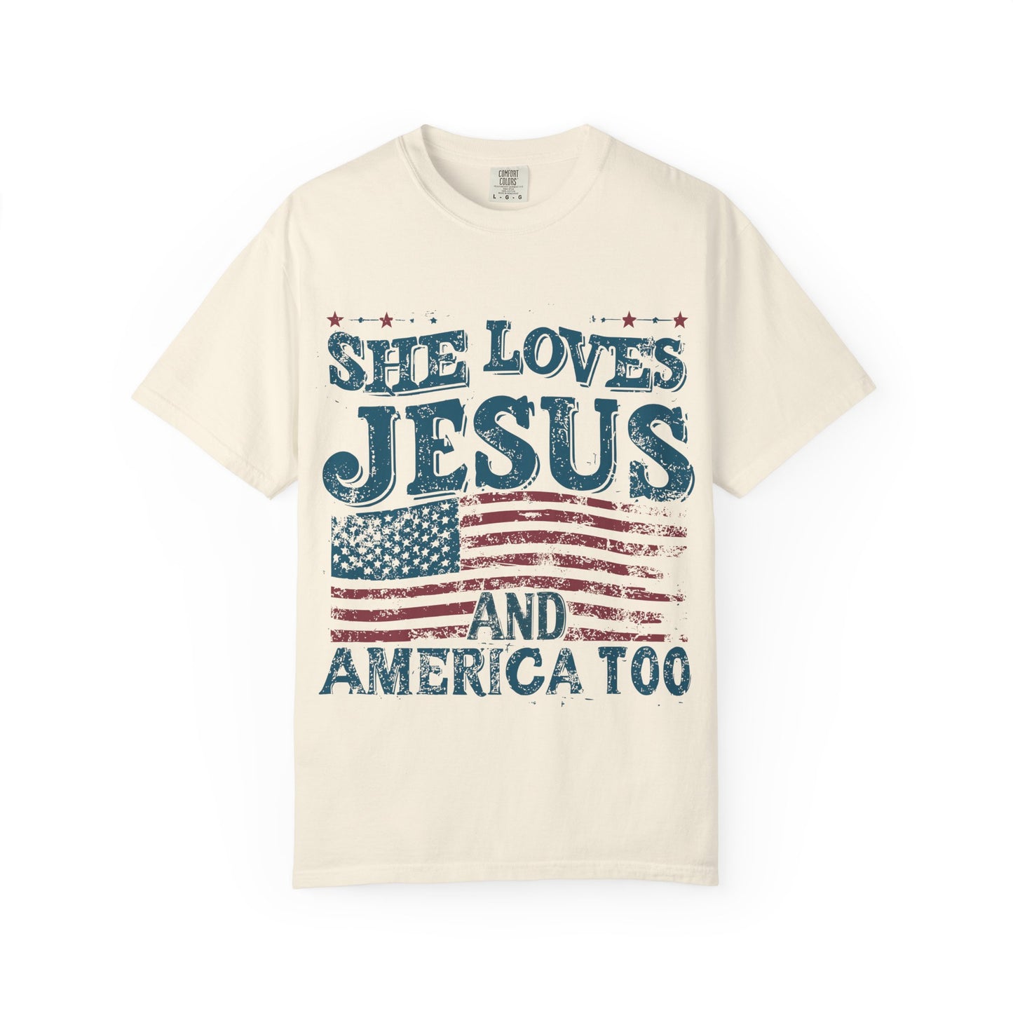 She Loves Jesus and America Too T-Shirt