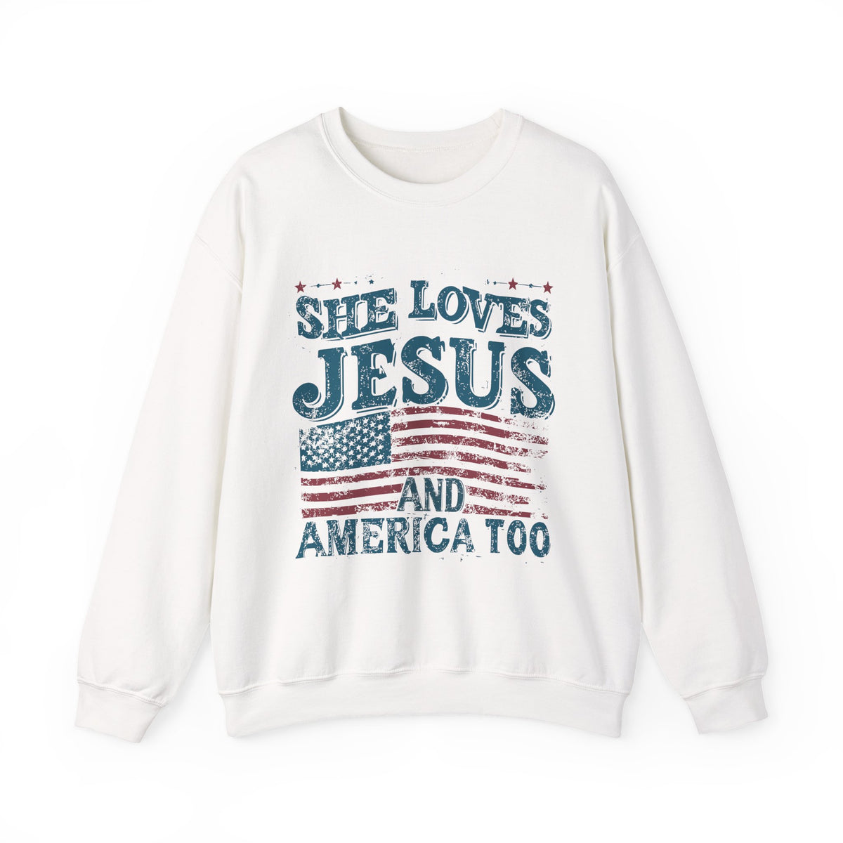 She Loves Jesus And America Too Sweatshirt